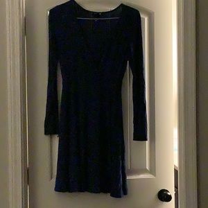 H&M navy faux wrap dress size small